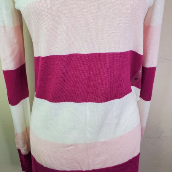 MAISON JULES Juniors Pink Color Block Stripe Tunic Sweater XS - Picture 6 of 9